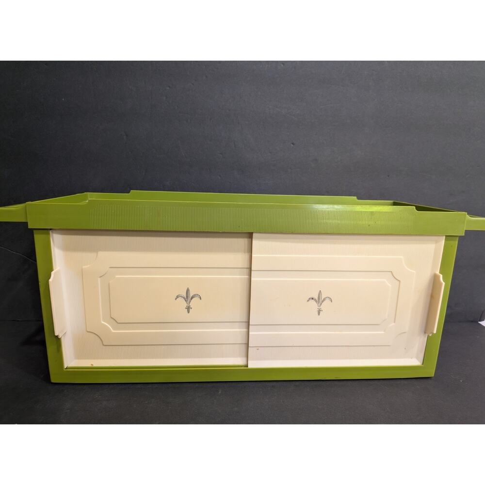 Storage Cabinet Kitchen Bathroom Retro 1960s 1970s Green Plastic Wall Hanging - Picture 15 of 15